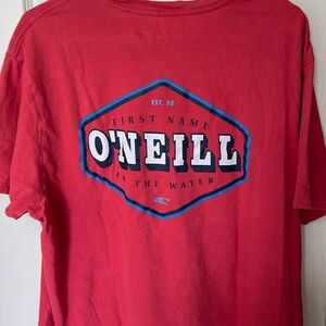Men’s O’ Neill short sleeve red tee size extra large